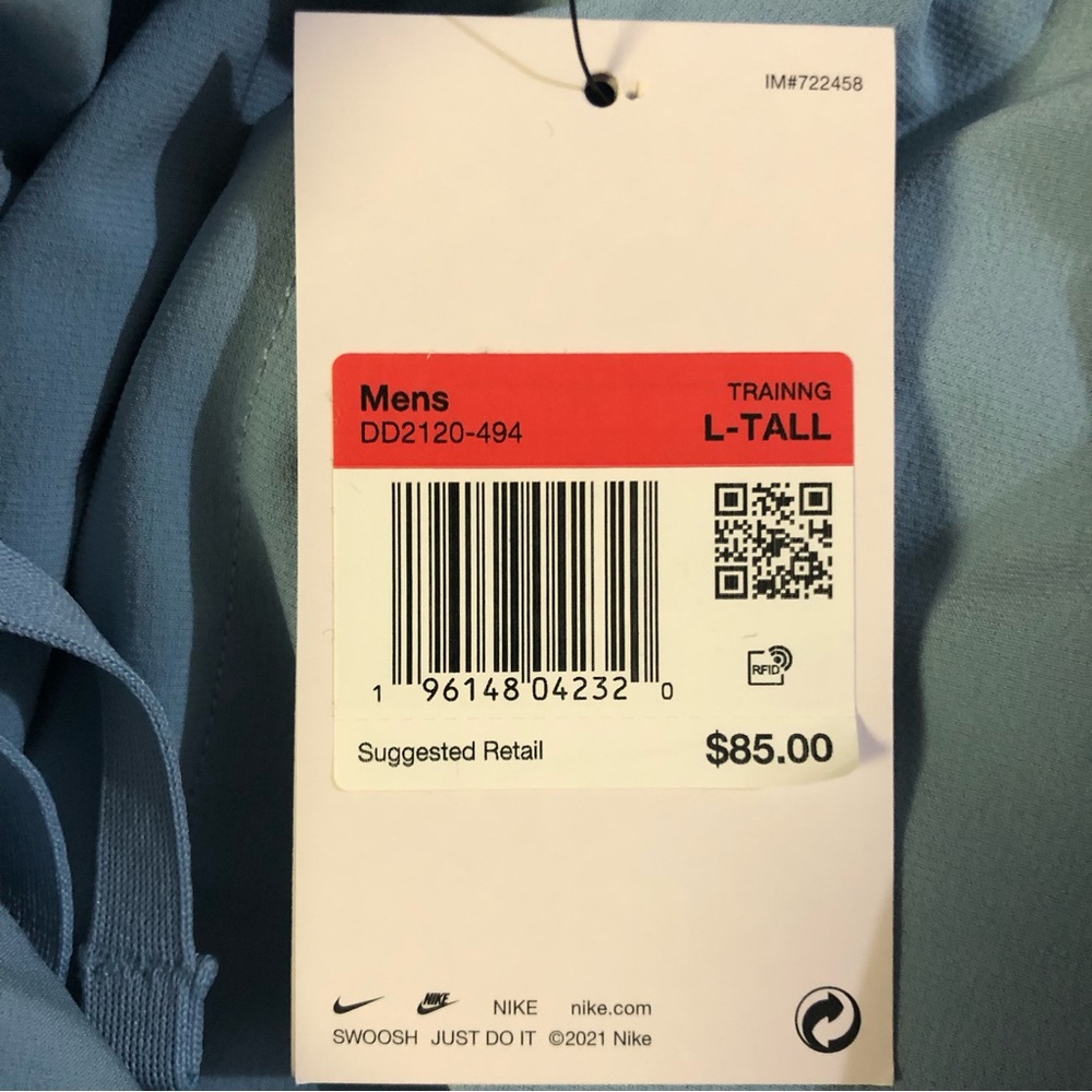 Mens Nike Dri-FIT Flex Yoga Pants Light Blue Size Large-Tall L-Tall DD2120-494 - Picture 2 of 7